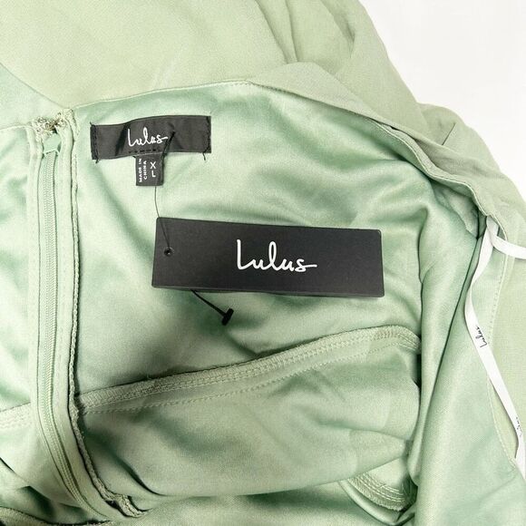 Lulus Remarkable Arrival Sage Brush Sleeveless Maxi Dress Size XL NWT - Picture 8 of 10